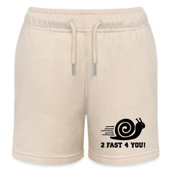 Escargot 2 Rapide - Short de jogging enfant bio Stanley/Stella - écru doux - Devant