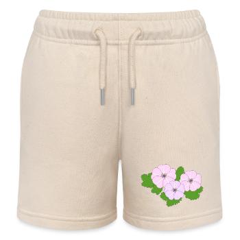 Beautiful mallow - Kids Organic Sweat Shorts by Stanley/Stella - soft Ecru - Front