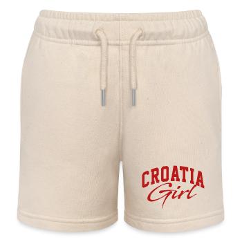 Croatie Fille Hrvatska Fille kroatien Fille - Short de jogging enfant bio Stanley/Stella - écru doux - Devant