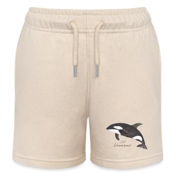 Schwertwal als Aquarell - Kinder Organic Joggingshorts Mini Bolter von Stanley/Stella - Natur - Vorne
