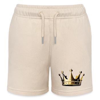 Crown - Cool Royal Motive - Kinder Organic Joggingshorts Mini Bolter von Stanley/Stella - Natur - Vorne
