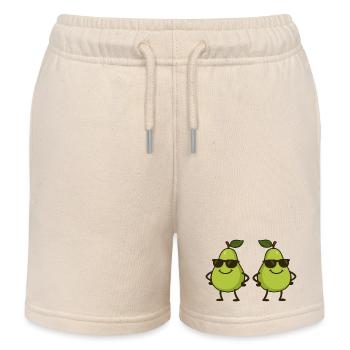 birne comic cool 2 - Kinder Organic Joggingshorts Mini Bolter von Stanley/Stella - Natur - Vorne