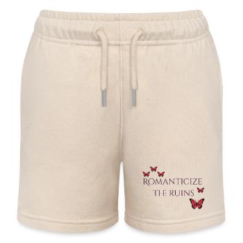 Romantisiere die Ruinen Shirt – Sanfte Grunge-Romantik - Kinder Organic Joggingshorts Mini Bolter von Stanley/Stella - Natur - Vorne