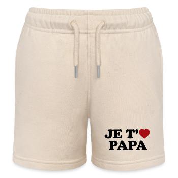 i love you dad - Kinder Organic Joggingshorts Mini Bolter von Stanley/Stella - Natur - Vorne
