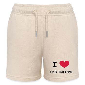 Ich liebe Steuern - Kinder Organic Joggingshorts Mini Bolter von Stanley/Stella - Natur - Vorne