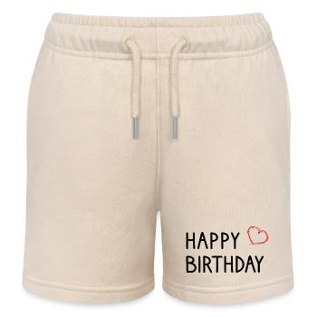 HAPPY BIRTHDAY HAPPY BIRTHDAY. - Kids Organic Sweat Shorts by Stanley/Stella - soft Ecru - Front