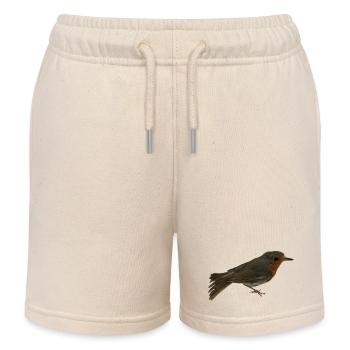 Rouge-gorge - Short de jogging enfant bio Stanley/Stella - écru doux - Devant