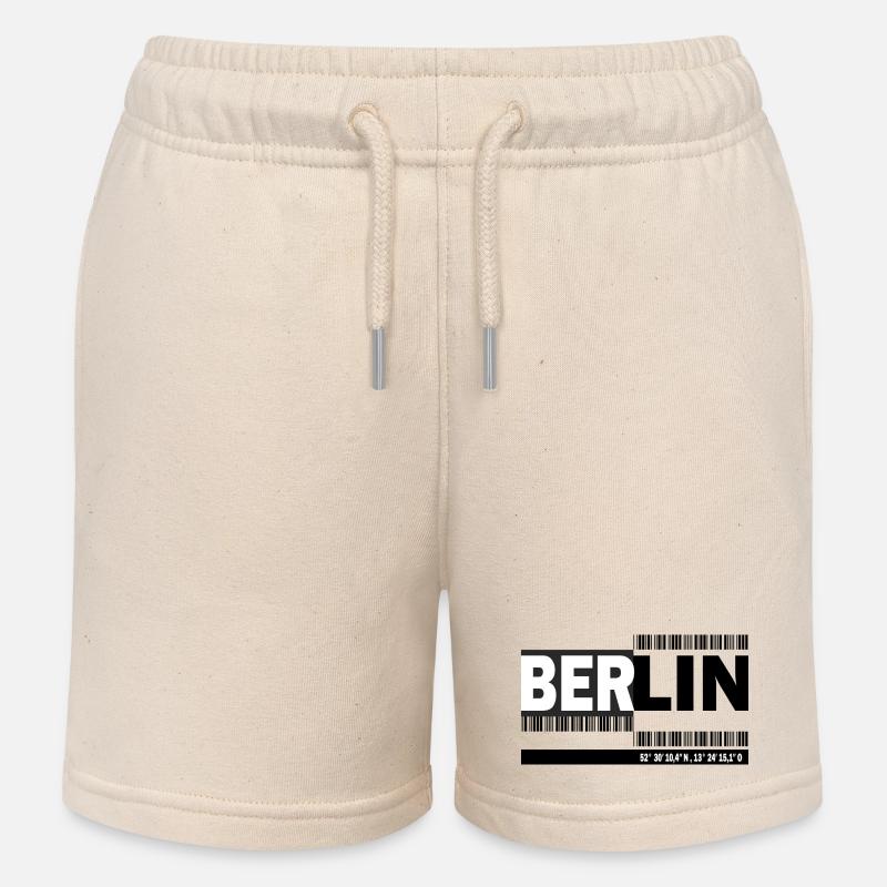 BERLIN - Barcode - Kinder Organic Joggingshorts Mini Bolter von Stanley/Stella - Natur