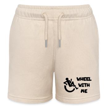 Rollen Sie mit mir in meinem Rollstuhl * - Kinder Organic Joggingshorts Mini Bolter von Stanley/Stella - Natur - Vorne