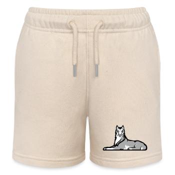 Chechen Lone Wolf - Kids Organic Sweat Shorts by Stanley/Stella - soft Ecru - Front