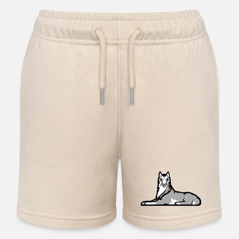 Loup solitaire tchétchène - Short de jogging enfant bio Stanley/Stella - écru doux