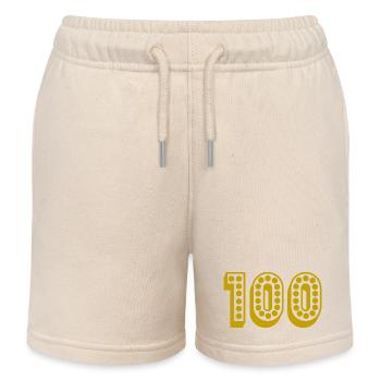 HAPPY BIRTHDAY. HAPPY BIRTHDAY. ANNIVERSARY. - Kids Organic Sweat Shorts by Stanley/Stella - soft Ecru - Front