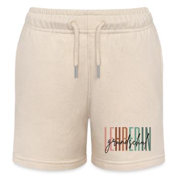Lehrerin Grundschule Grundschullehrerin Geschenk - Kinder Organic Joggingshorts Mini Bolter von Stanley/Stella - Natur - Vorne