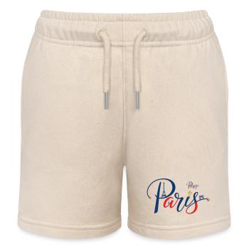Lichtermeer von Paris Skyline - Kinder Organic Joggingshorts Mini Bolter von Stanley/Stella - Natur - Vorne