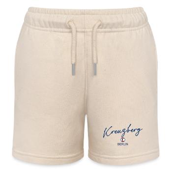 Kreuzberg - Berlin Flagge - Berliner Bär - Kinder Organic Joggingshorts Mini Bolter von Stanley/Stella - Natur - Vorne