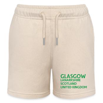Glasgow – Scotland Textdesign - Short de jogging enfant bio Stanley/Stella - écru doux - Devant