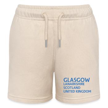 Glasgow – Scotland Textdesign - Short de jogging enfant bio Stanley/Stella - écru doux - Devant