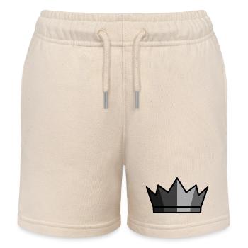 Schwarze Krone King Gaming Logo - Kinder Organic Joggingshorts Mini Bolter von Stanley/Stella - Natur - Vorne