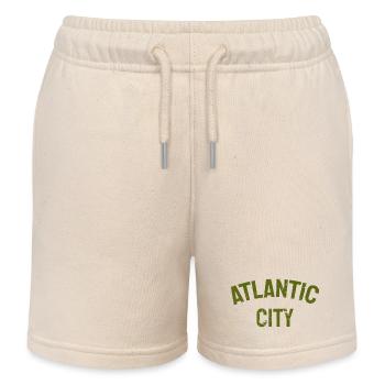 Atlantic City - Est. 1854 - New Jersey - USA - Kids Organic Sweat Shorts by Stanley/Stella - soft Ecru - Front