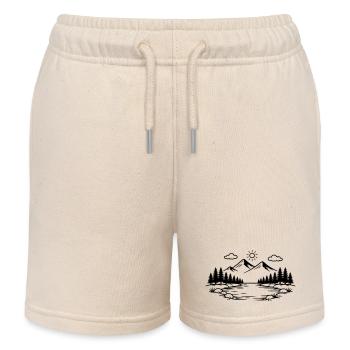 Berge Natur Outdoor Symbol - Kinder Organic Joggingshorts Mini Bolter von Stanley/Stella - Natur - Vorne