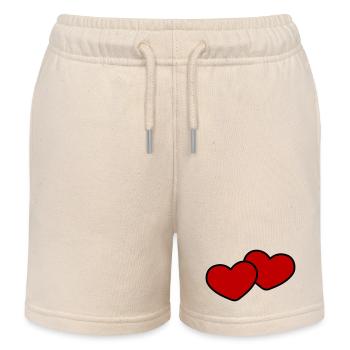 Herzen Paar Ehe - Kinder Organic Joggingshorts Mini Bolter von Stanley/Stella - Natur - Vorne