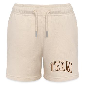 Team Outline - Kids Organic Sweat Shorts by Stanley/Stella - soft Ecru - Front