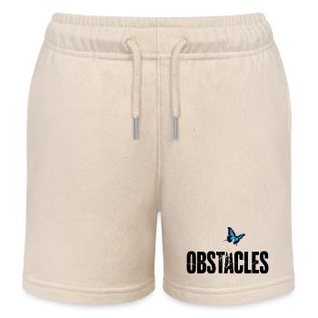 OBSTACLES – Briser les obstacles - Short de jogging enfant bio Stanley/Stella - écru doux - Devant