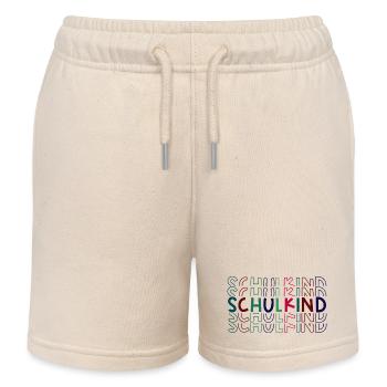Schulkind bunt Einschulung Erstklässler - Kinder Organic Joggingshorts Mini Bolter von Stanley/Stella - Natur - Vorne