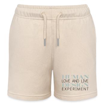 HUMAN DESIGN Experiment leben - Kinder Organic Joggingshorts Mini Bolter von Stanley/Stella - Natur - Vorne