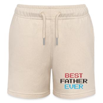 The best father of all time - Kids Organic Sweat Shorts by Stanley/Stella - soft Ecru - Front