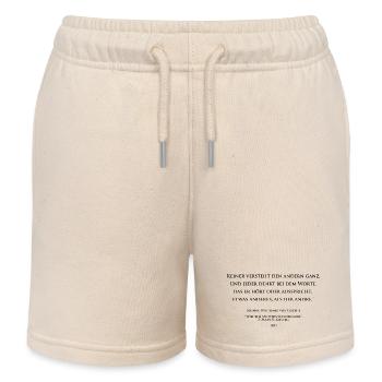 Goethe über die mangelnde Klarheit der Worte - Kinder Organic Joggingshorts Mini Bolter von Stanley/Stella - Natur - Vorne