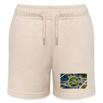Luftbild Rundkreis Grün Akzente - Kinder Organic Joggingshorts Mini Bolter von Stanley/Stella - Natur - Vorne