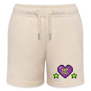 HP Full Pixel Herz Logo - Kinder Organic Joggingshorts Mini Bolter von Stanley/Stella - Natur - Vorne