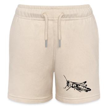 Sauterelle - Short de jogging enfant bio Stanley/Stella - écru doux - Devant
