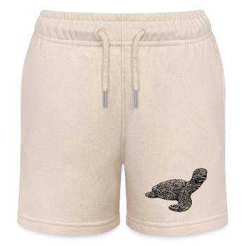 Tortue vintage élégante - Short de jogging enfant bio Stanley/Stella - écru doux - Devant