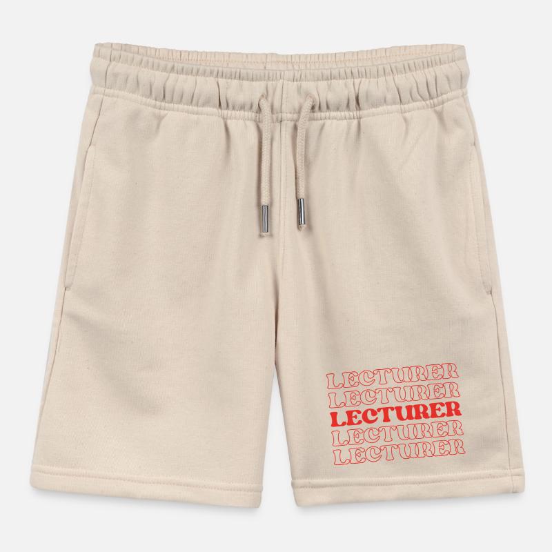 Lecturer Teacher Instructor Speaker Educator Kids Organic Sweat Shorts by Stanley/Stella