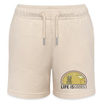 Discgolf für immer - Kinder Organic Joggingshorts Mini Bolter von Stanley/Stella - Natur - Vorne