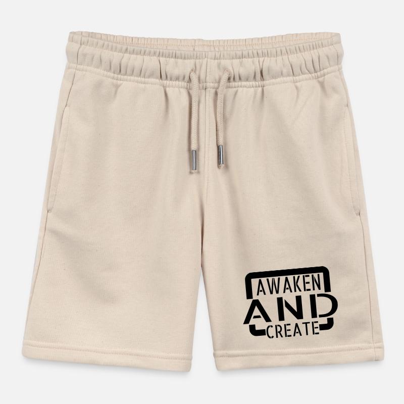 funny enlightenment practices statement Kids Organic Sweat Shorts by Stanley/Stella
