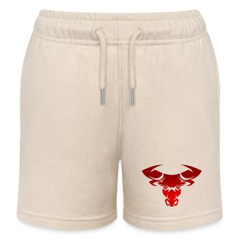 Tête de taureau tête Logo Steak Beast Gym corne - Short de jogging enfant bio Stanley/Stella - écru doux - Devant