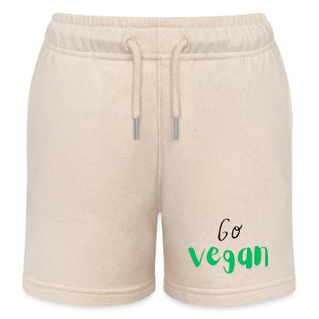 Go vegan - Kinder Organic Joggingshorts Mini Bolter von Stanley/Stella - Natur - Vorne