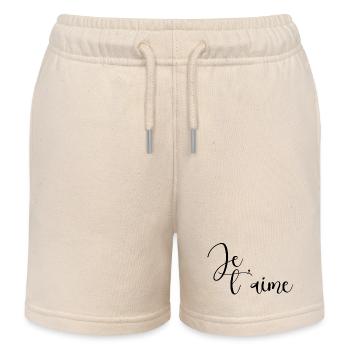 Je t'aime - Short de jogging enfant bio Stanley/Stella - écru doux - Devant