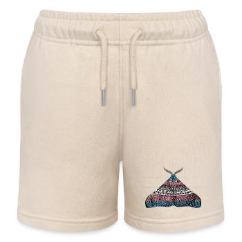 Motif papillon de la fierté transgenre A - Short de jogging enfant bio Stanley/Stella - écru doux - Devant