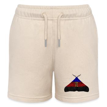 Papillon de la fierté polyamoureux Motif A - Short de jogging enfant bio Stanley/Stella - écru doux - Devant