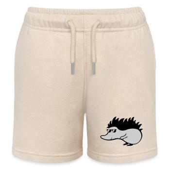hérisson cool - Short de jogging enfant bio Stanley/Stella - écru doux - Devant