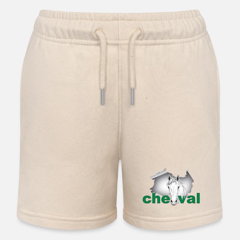 Cheval - Short de jogging enfant bio Stanley/Stella - écru doux