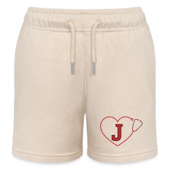 Stethoskop mit dem Buchstaben j - Kinder Organic Joggingshorts Mini Bolter von Stanley/Stella - Natur - Vorne