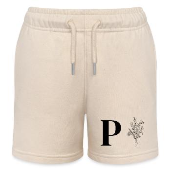 Minimalistische Blumen - Kinder Organic Joggingshorts Mini Bolter von Stanley/Stella - Natur - Vorne