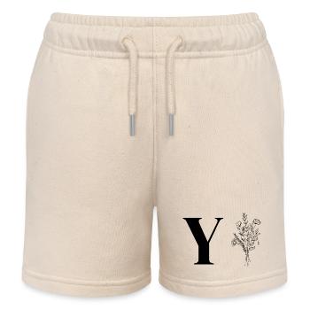 Minimalistische Blumen - Kinder Organic Joggingshorts Mini Bolter von Stanley/Stella - Natur - Vorne