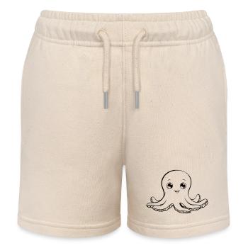 Niedlicher Okotpus als Vektorgrafik - Kinder Organic Joggingshorts Mini Bolter von Stanley/Stella - Natur - Vorne
