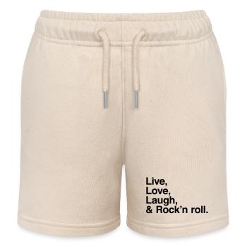 live love laugh and rock and roll - attitude rock - Short de jogging enfant bio Stanley/Stella - écru doux - Devant